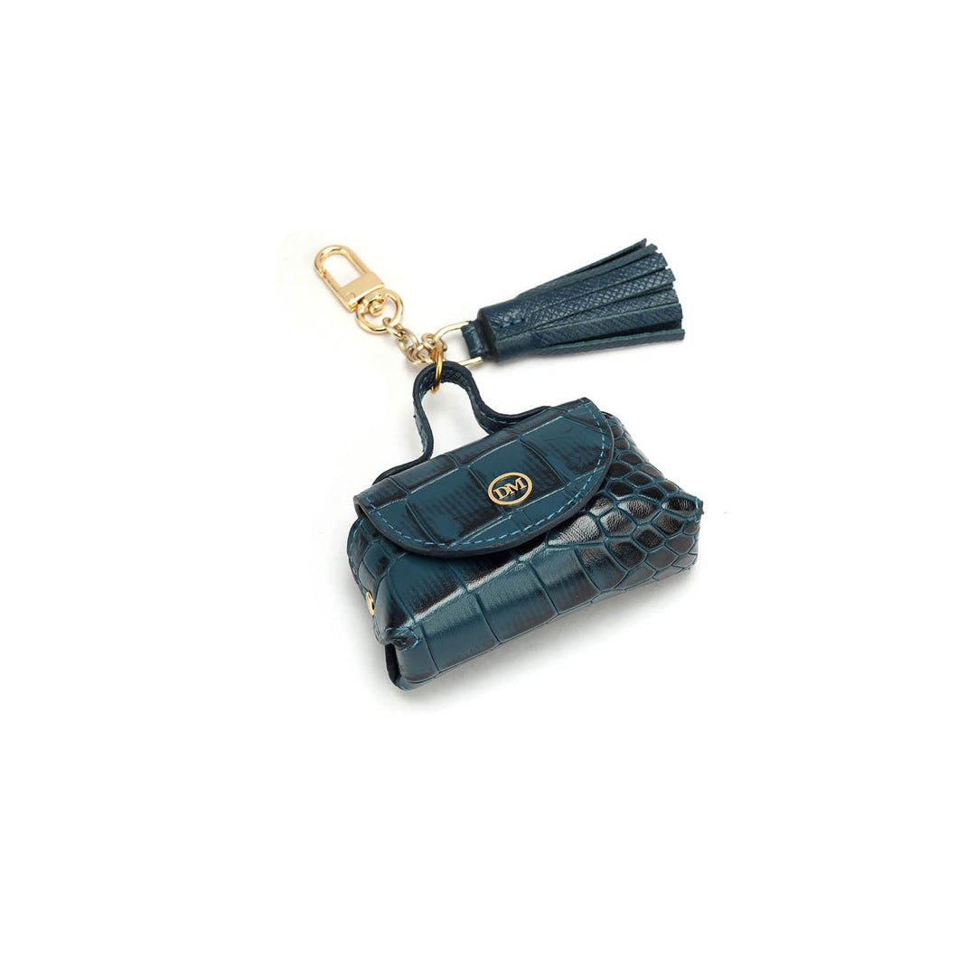 Croco Leather Earpod Case - Ocean