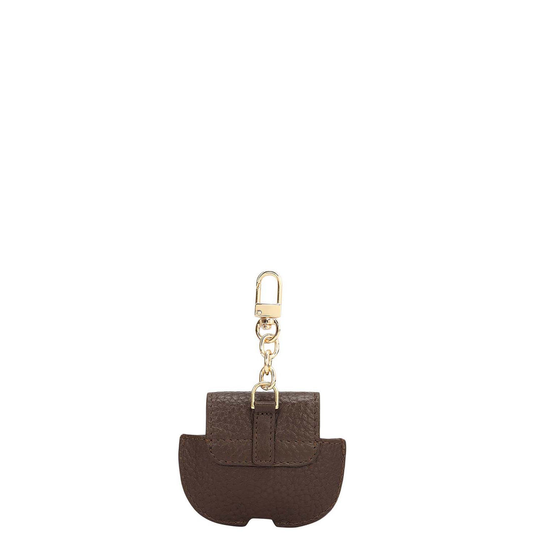 Wax Leather Earpod Case - Chocolate