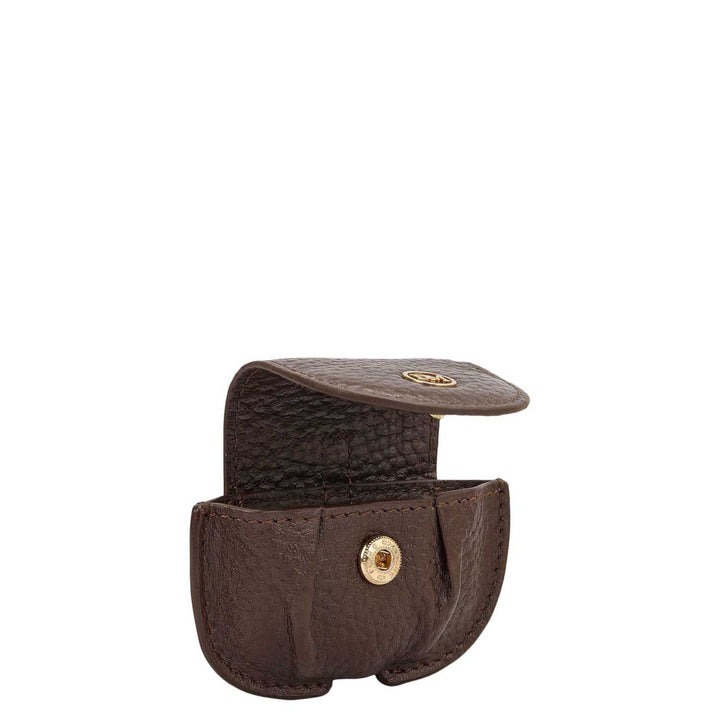 Wax Leather Earpod Case - Chocolate
