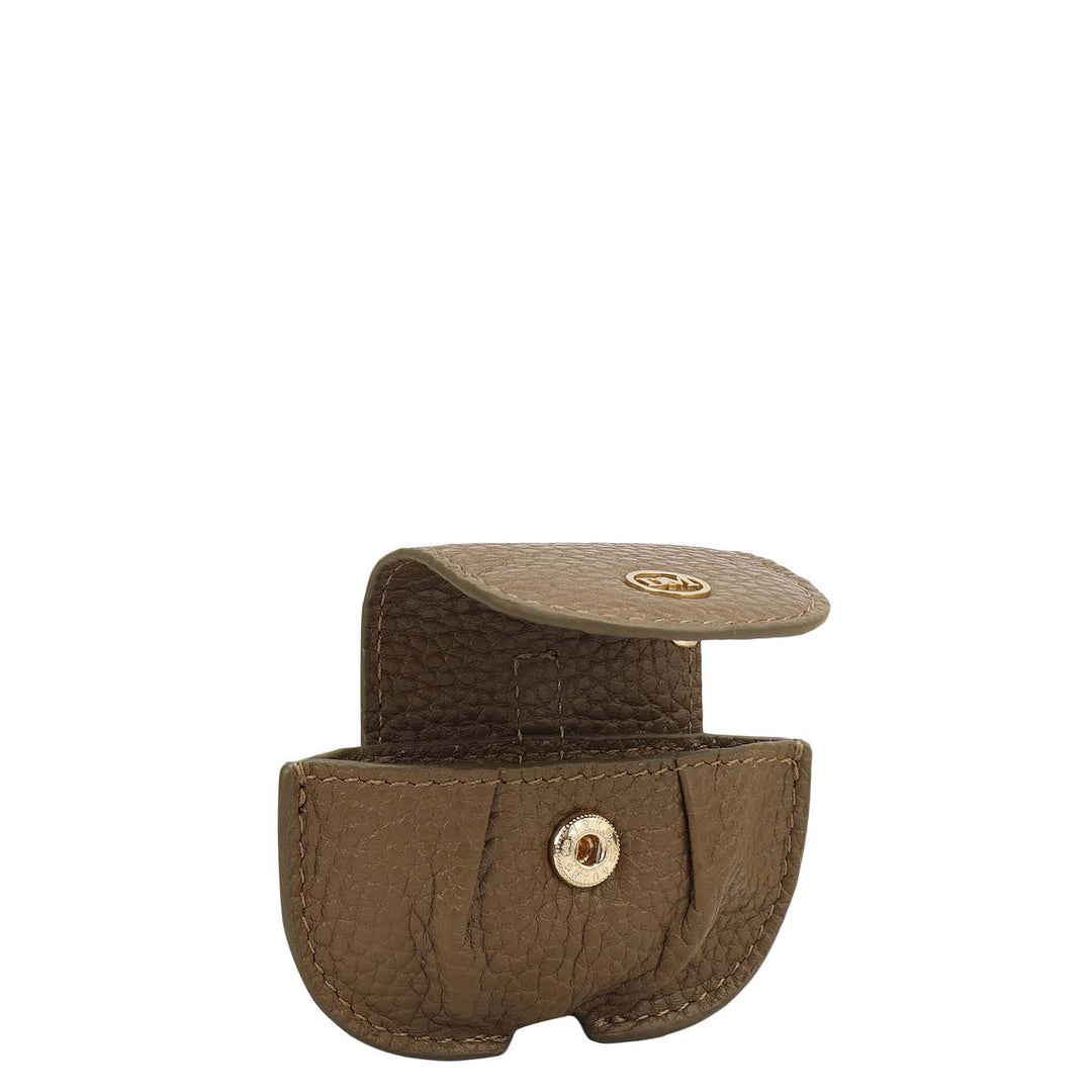 Wax Leather Earpod Case - Moss