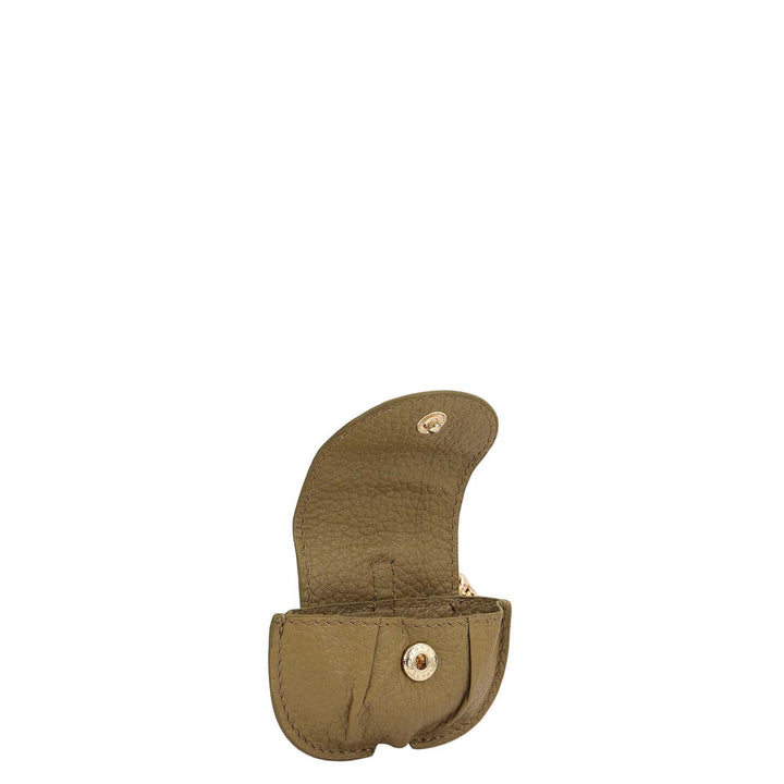 Wax Leather Earpod Case - Olive