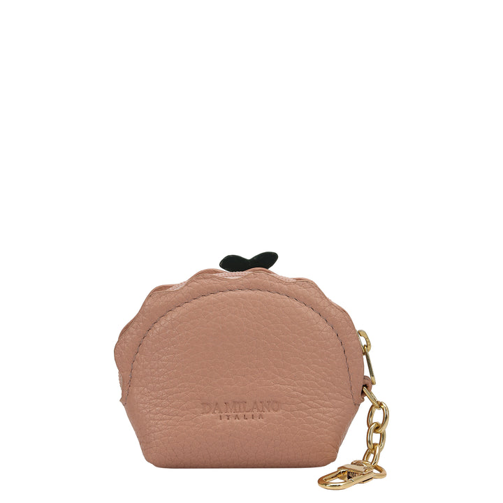 Wax Plain Leather Earpod Case - Feather