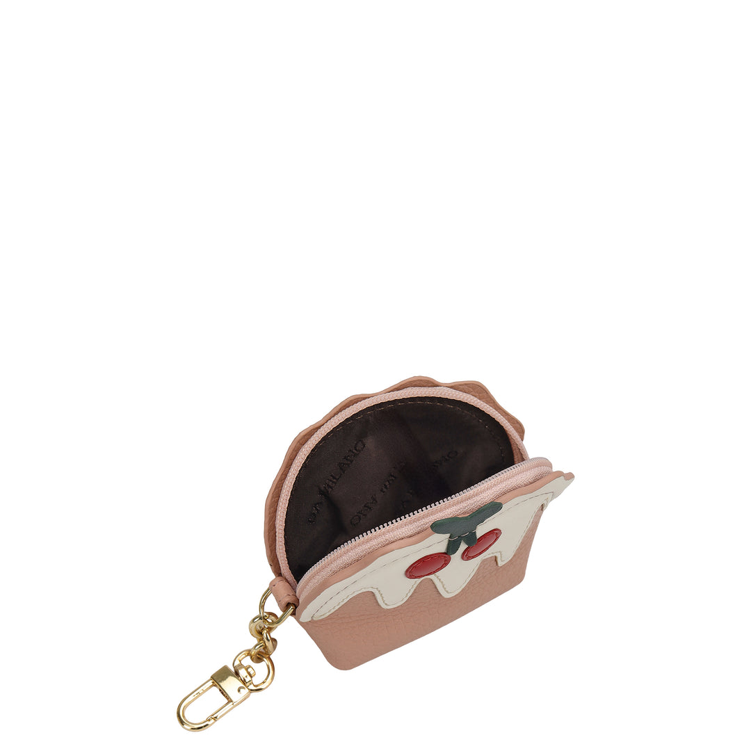 Wax Plain Leather Earpod Case - Feather