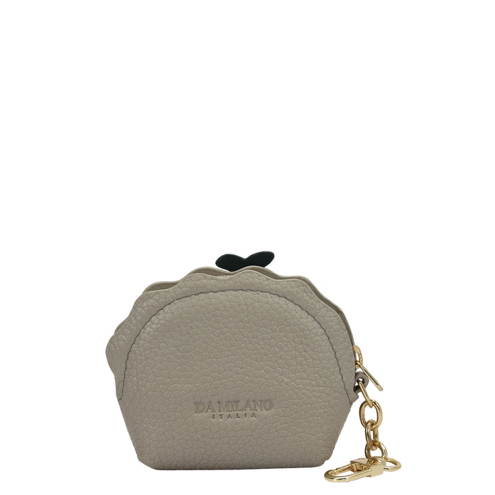 Wax Plain Leather Earpod Case - Khaki