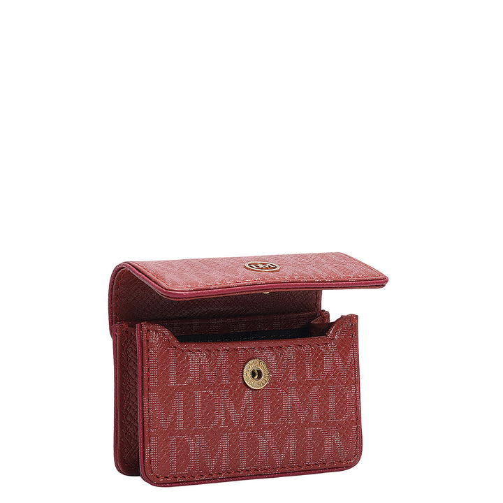 Monogram Leather Earpod Case - Brick