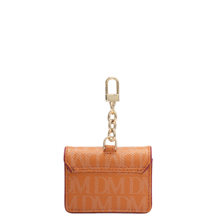 Monogram Leather Earpod Case - Flame
