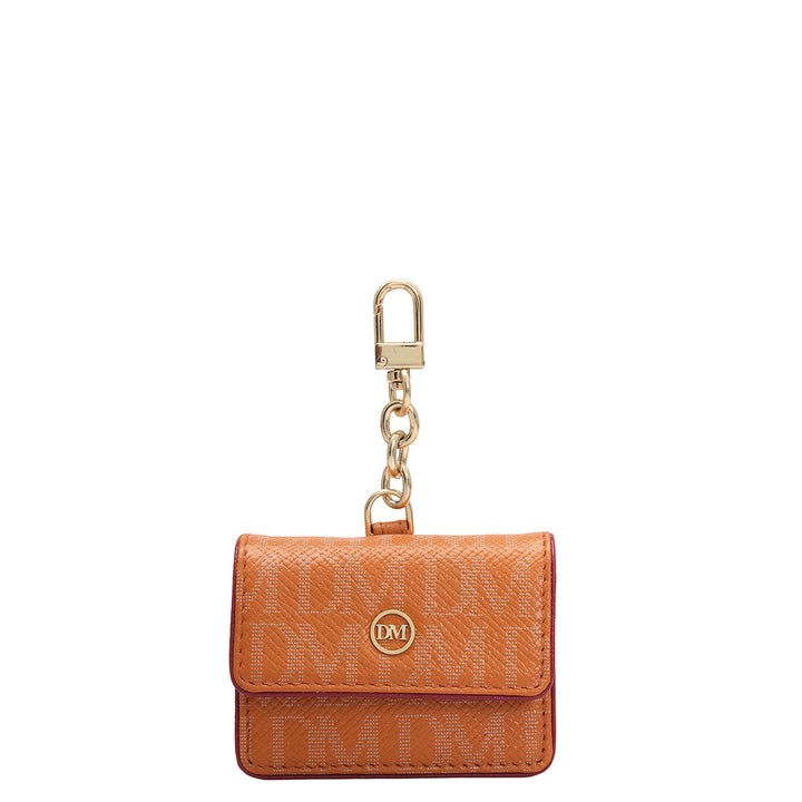 Monogram Leather Earpod Case - Flame