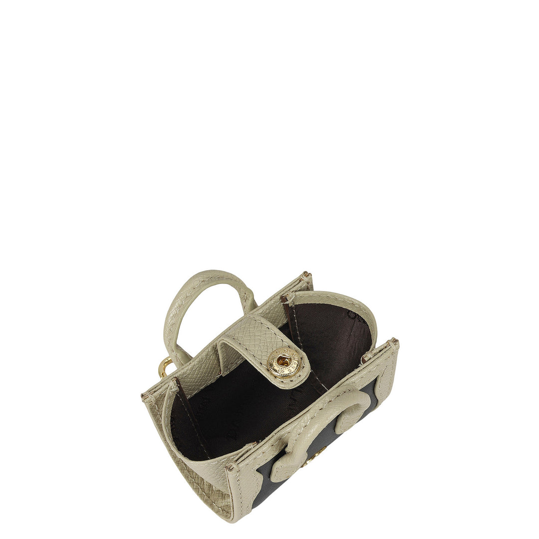 Franzy Plain Leather Earpod Case - Ivory