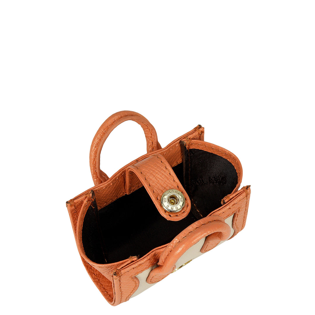 Franzy Plain Leather Earpod Case - Salmon