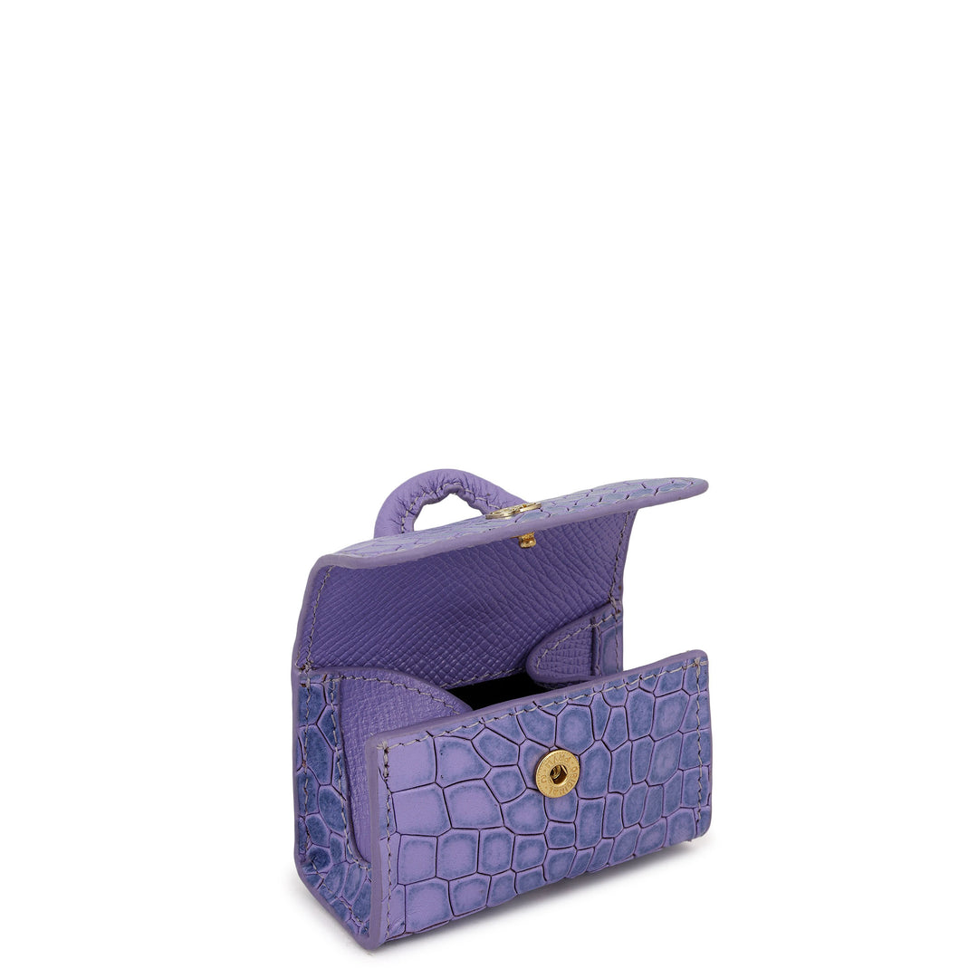 Croco Leather Earpod Case - Purple Haze