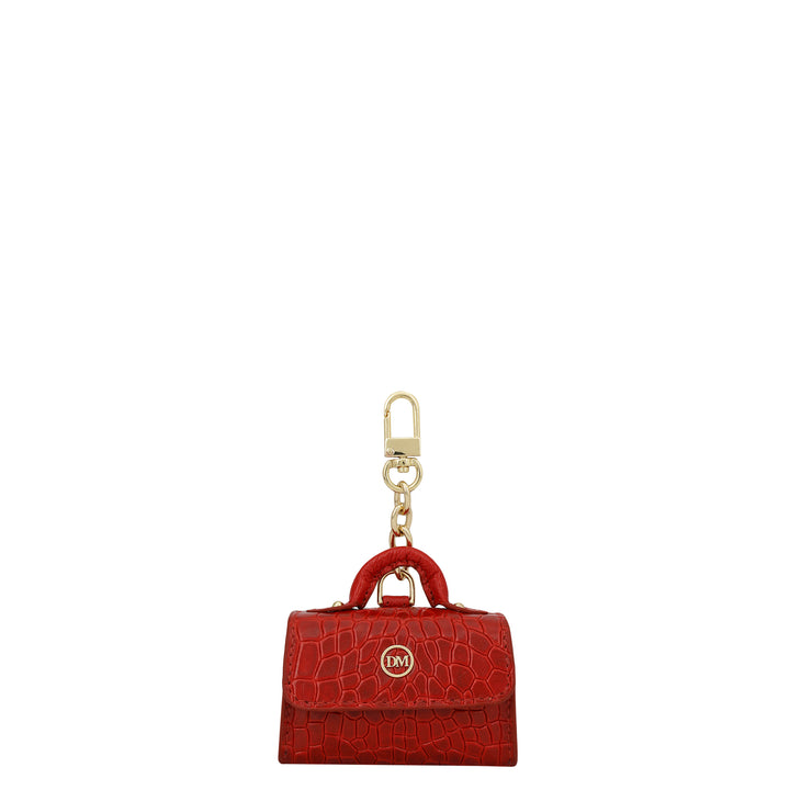 Croco Leather Earpod Case - Red