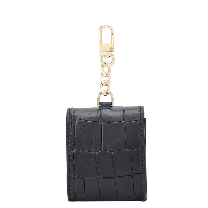 Croco-Textured Earpod Case - Black