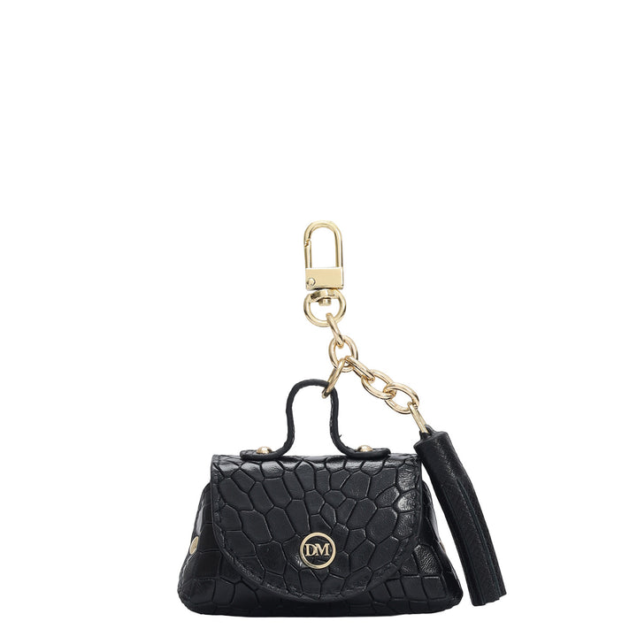 Croco Leather Earpod Case - Black