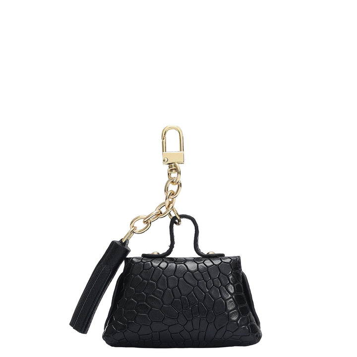 Croco Leather Earpod Case - Black