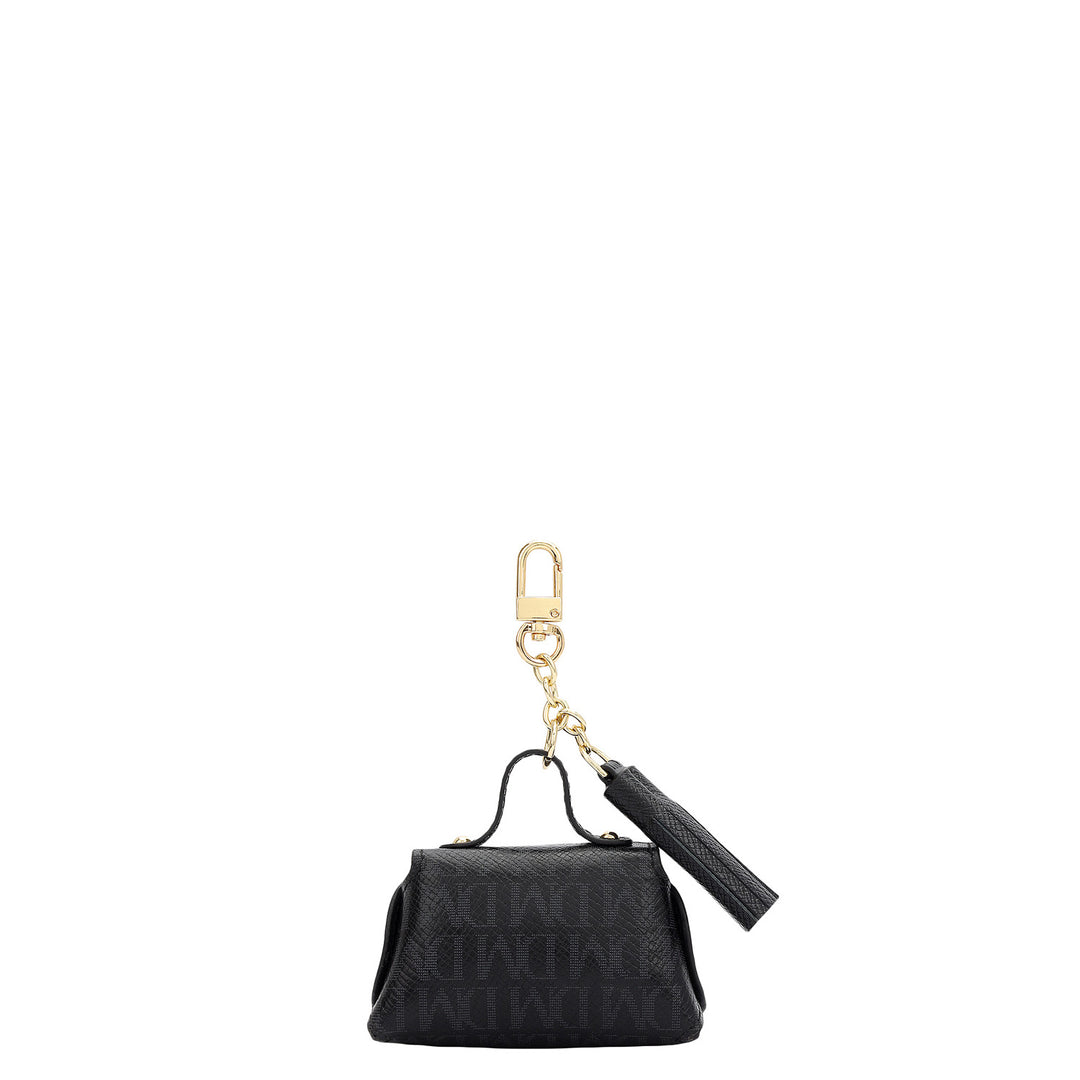 Monogram Leather Earpod Case - Black