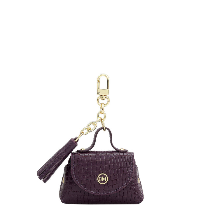 Croco Leather Earpod  Case - Grapevine