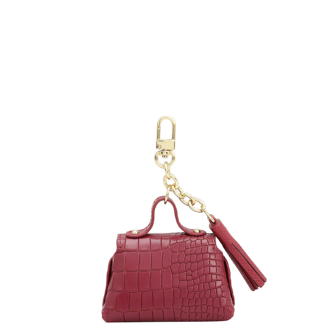 Croco Leather Earpod  Case - Plumberry
