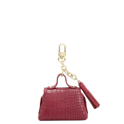 Croco Leather Earpod  Case - Plumberry