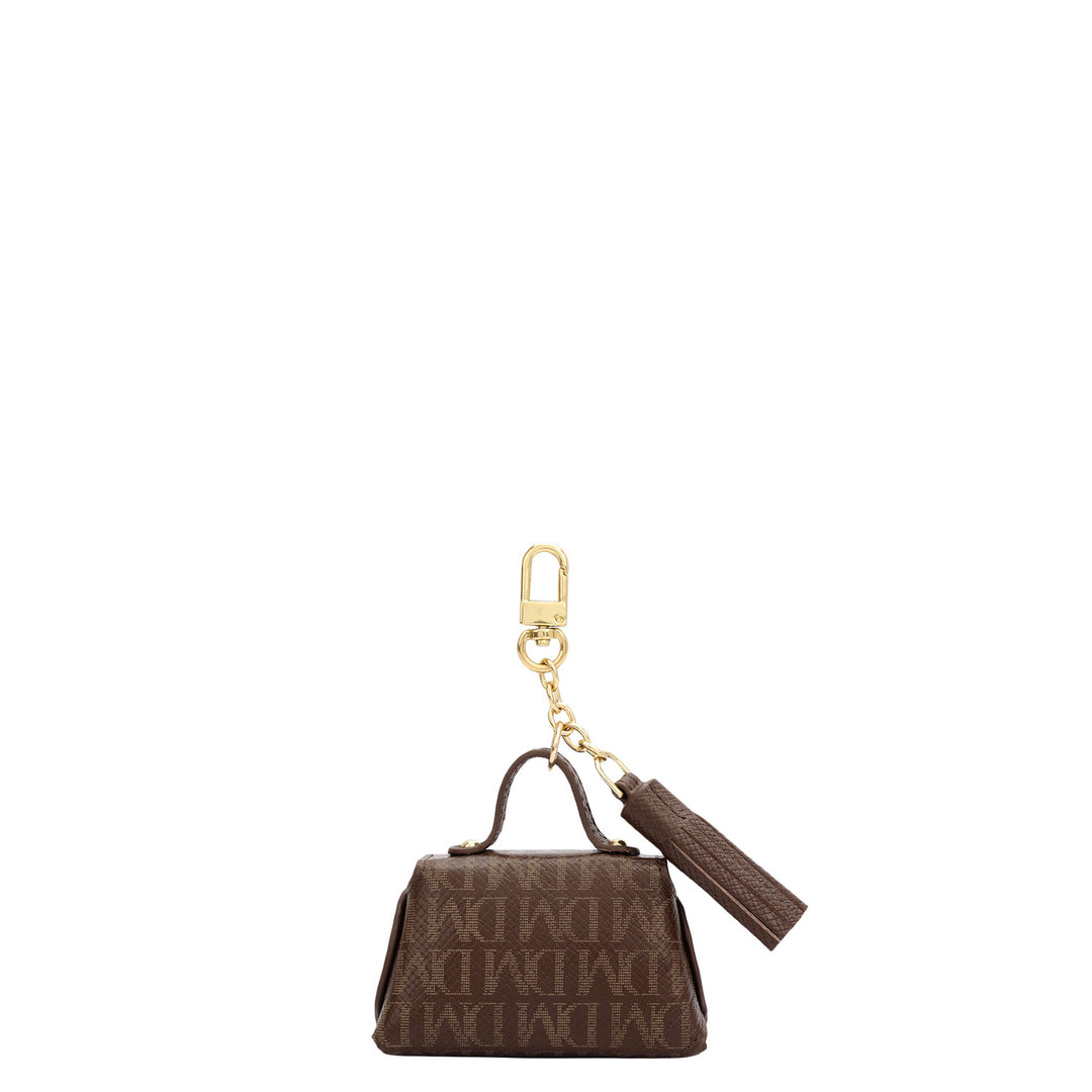 Monogram Leather Earpod Case - Walnut