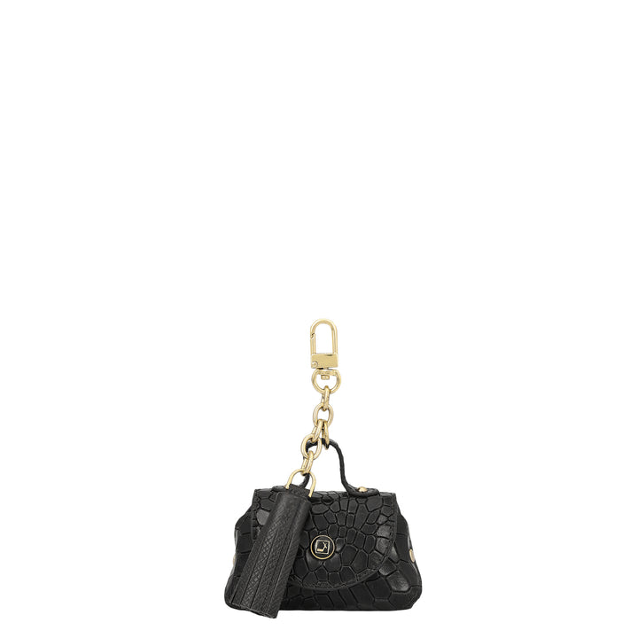 Croco Leather Earpod Case - Black