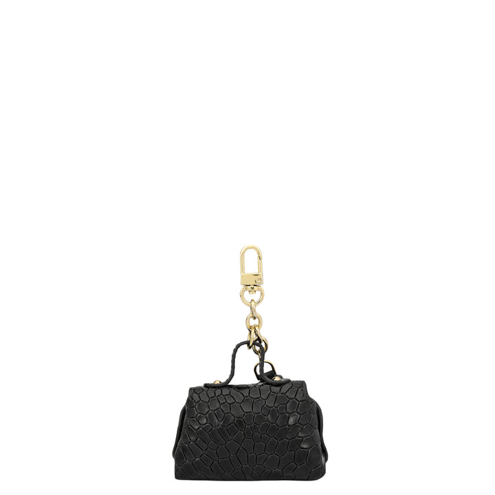 Croco Leather Earpod Case - Black