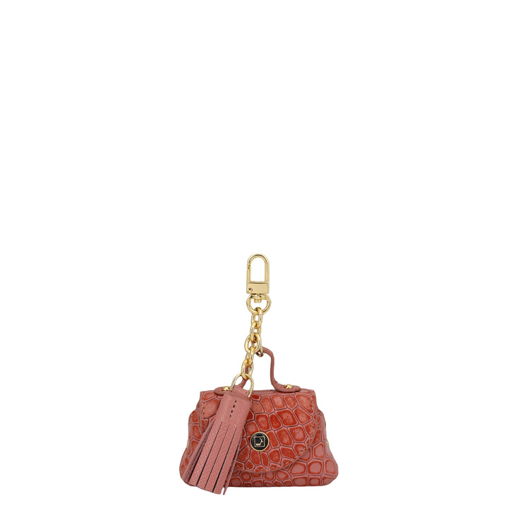 Croco Leather Earpod Case - Rose