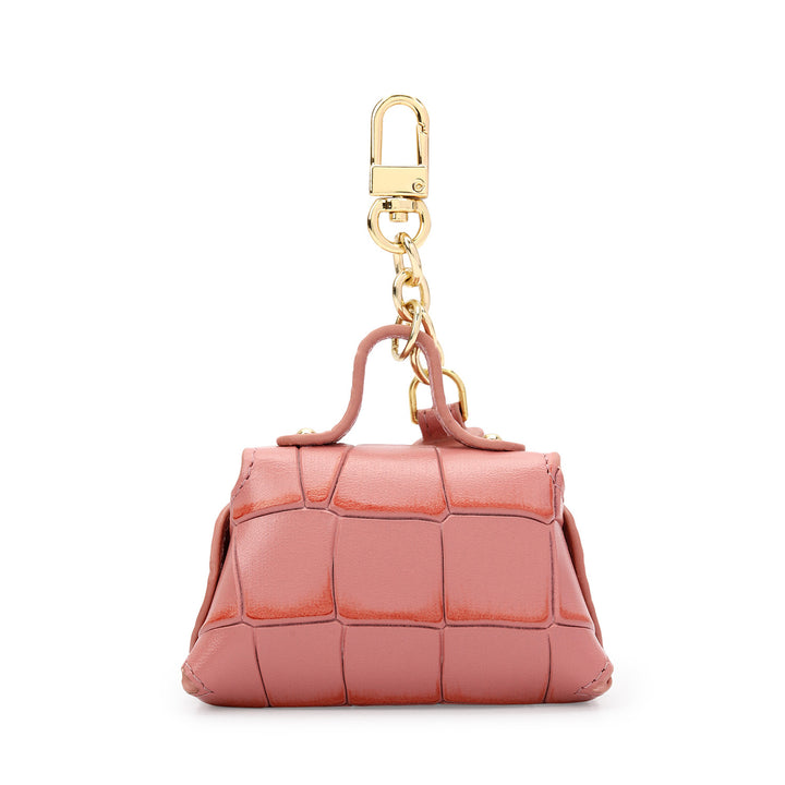 Croco Leather Earpod Case - Rose