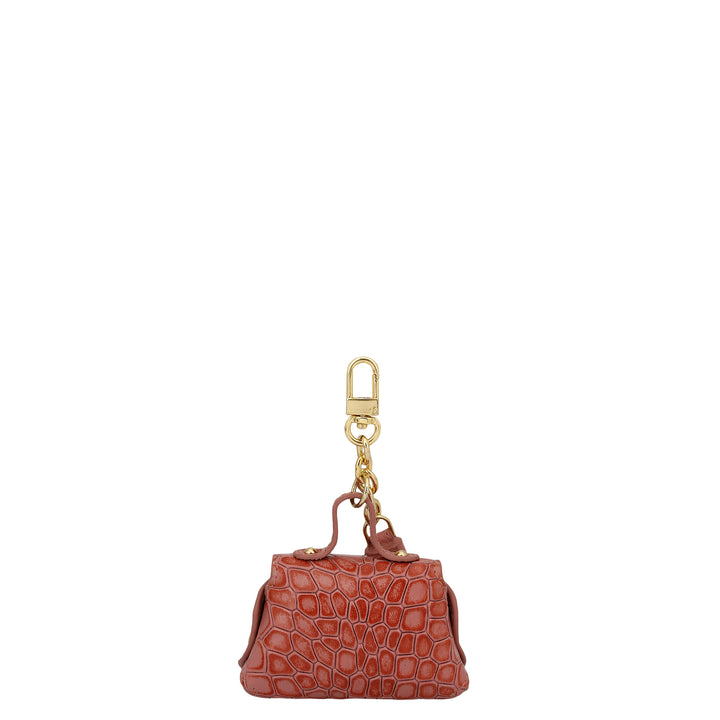 Croco Leather Earpod Case - Rose