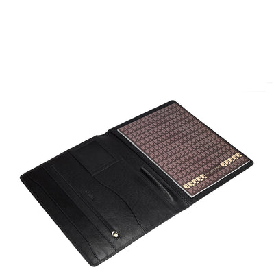 Croco Leather Folder - Black