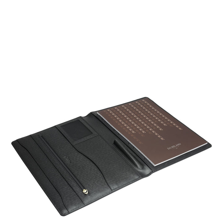 Croco Leather Folder - Black