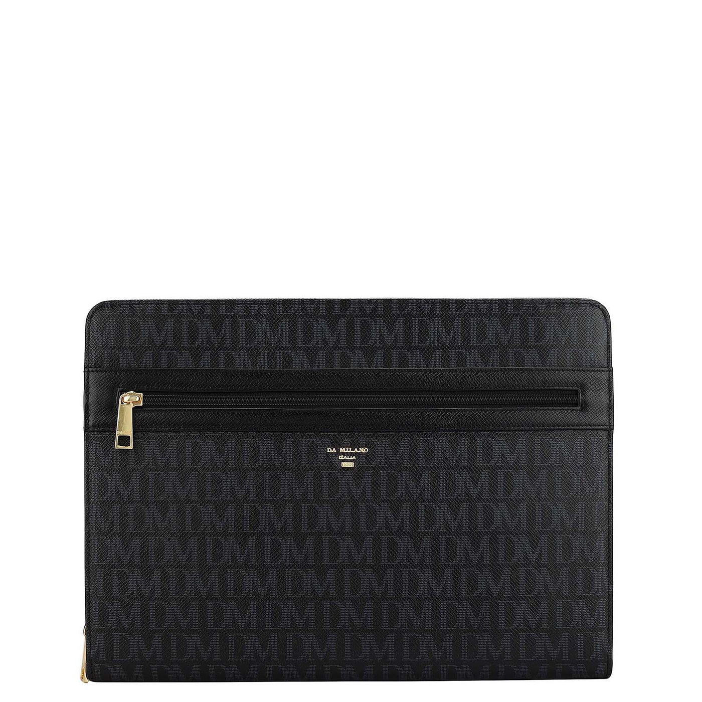 Monogram Leather Folder - Black