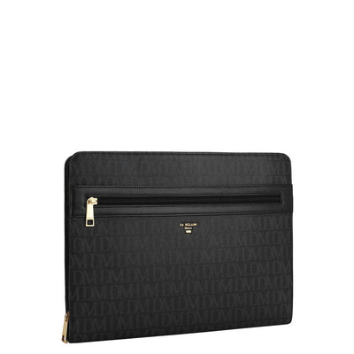 Monogram Leather Folder - Black