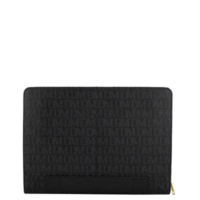 Monogram Leather Folder - Black