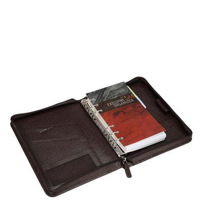 Franzy Leather Folder - Chocolate