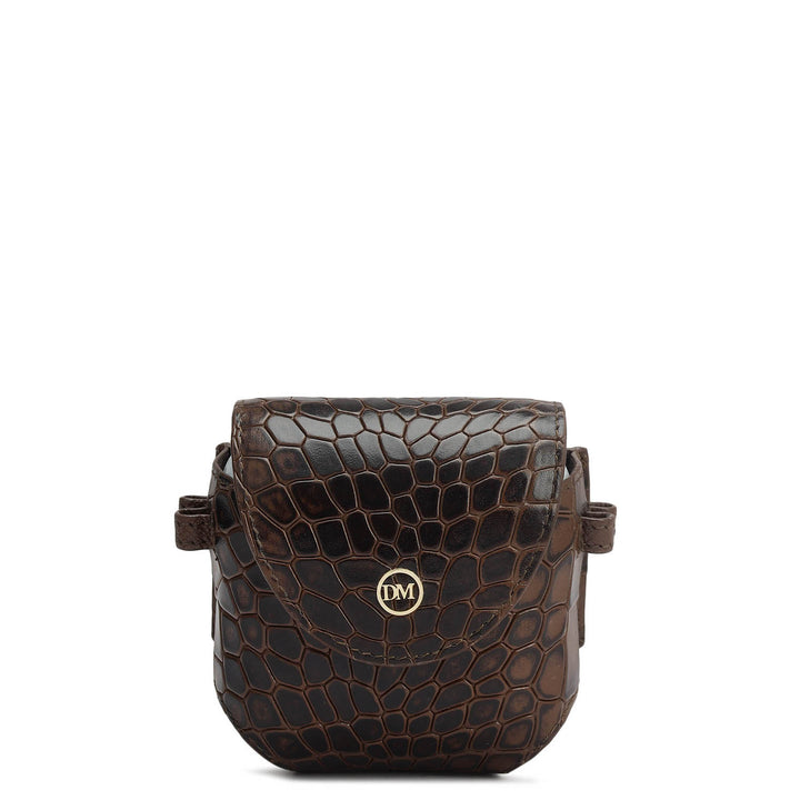 Croco Leather Golf Ball Case - Date