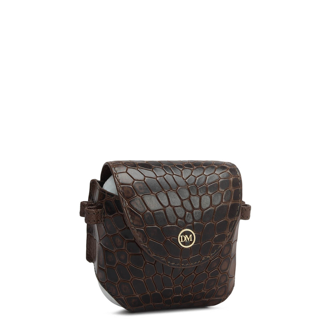 Croco Leather Golf Ball Case - Date