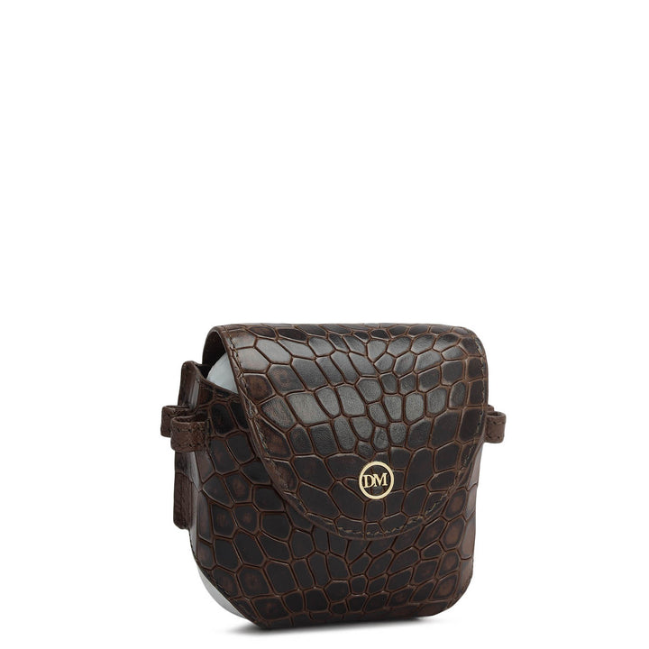 Croco Leather Golf Ball Case - Date