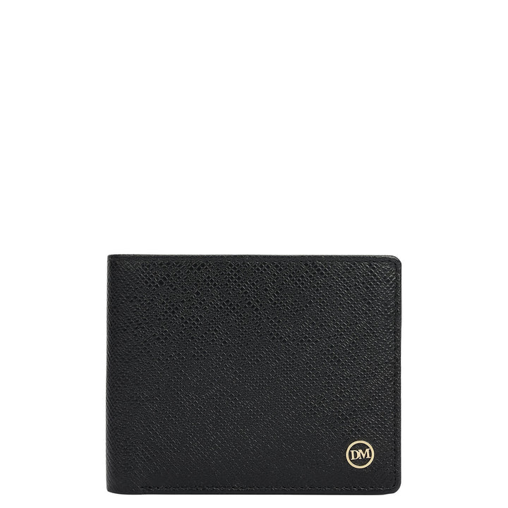 Saffiano Leather Men's Wallet & Belt Gift Set - Black