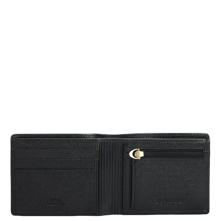 Saffiano Leather Men's Wallet & Belt Gift Set - Black