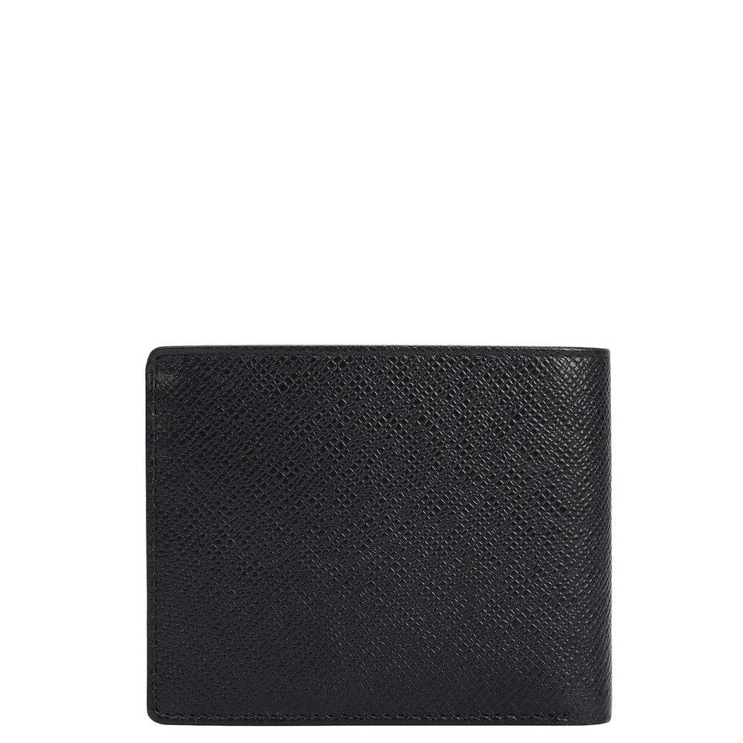 Saffiano Leather Men's Wallet & Belt Gift Set - Black