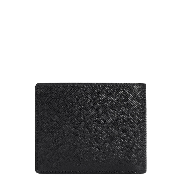Saffiano Leather Men's Wallet & Belt Gift Set - Black