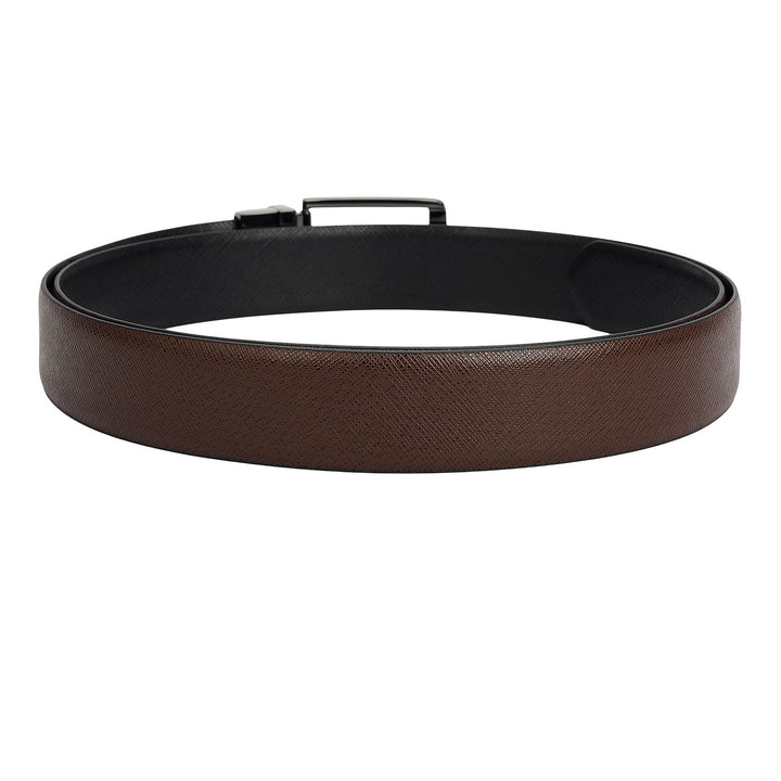 Walnut Saffiano Franzy Leather Mens Wallet & Belt Gift Set