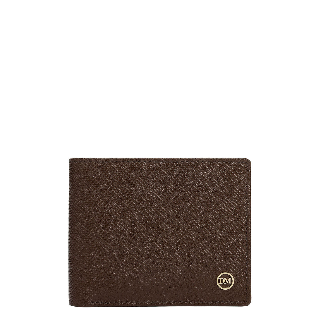 Walnut Saffiano Franzy Leather Mens Wallet & Belt Gift Set