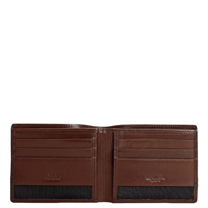 Brown Plain Leather Mens Wallet & Belt Gift Set