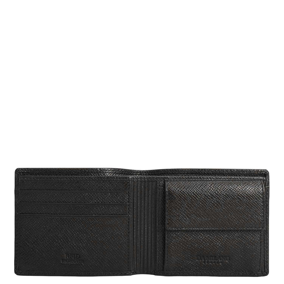 Black Croco Leather Mens Wallet & Belt Gift Set