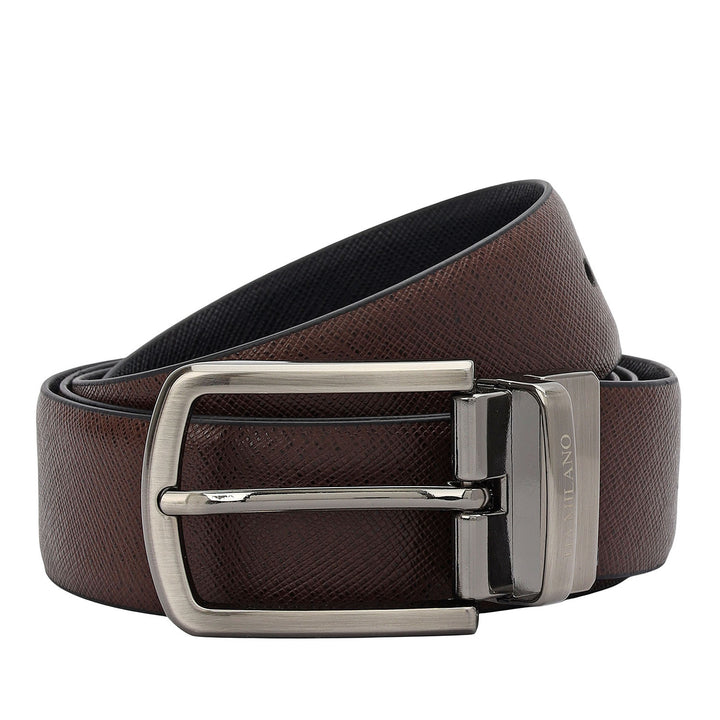 Walnut Saffiano Franzy Leather Mens Wallet & Belt Gift Set