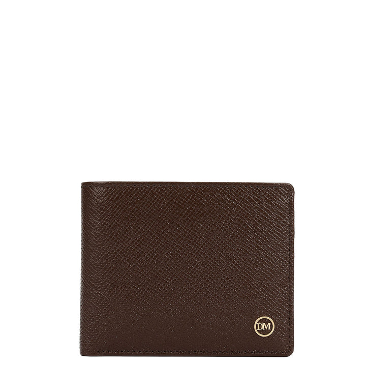 Walnut Saffiano Franzy Leather Mens Wallet & Belt Gift Set