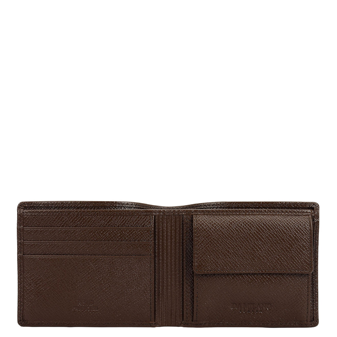 Walnut Saffiano Franzy Leather Mens Wallet & Belt Gift Set