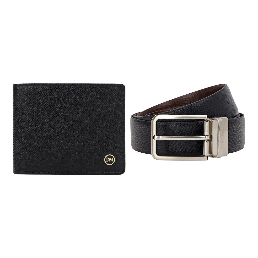 Saffiano Leather Gift Set - Black