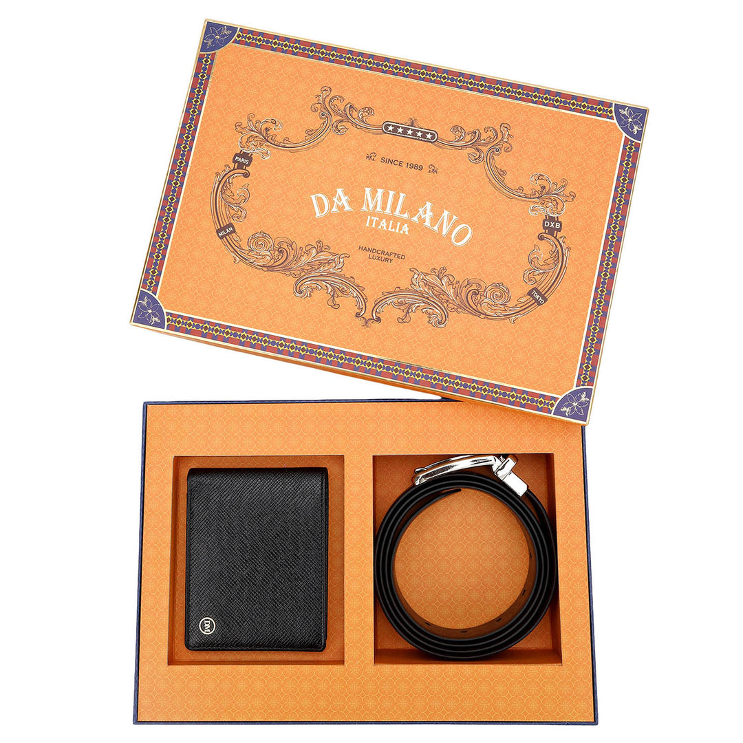 Saffiano Leather Gift Set - Black